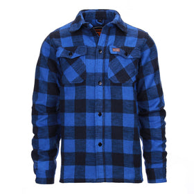 Houthakkershemd zwart/blauw