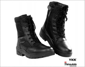 Sniperboots met zijrits - zwart