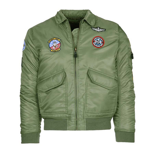 Kinder CWU flight jacket groen