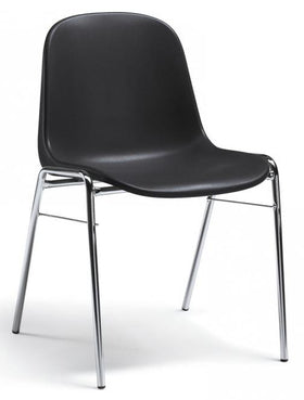 Hip vormschaalstoel zwart