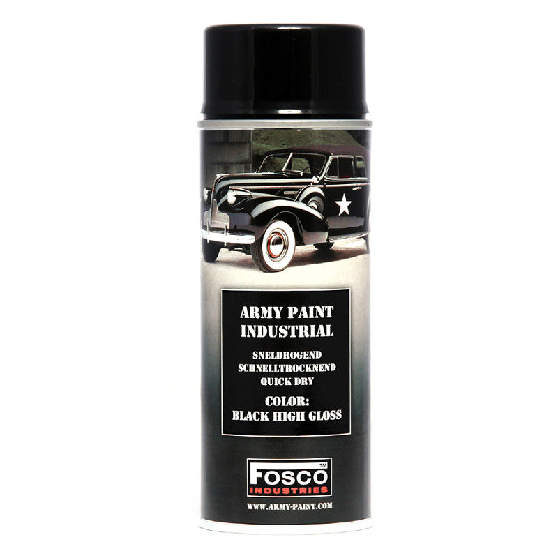 Spuitbus legerverf: BLACK HIGH GLOSS