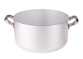 Sauspot in aluminium met deksel