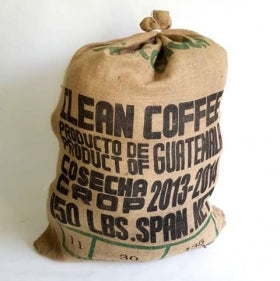 Tweedehandse koffiezak met bedrukking