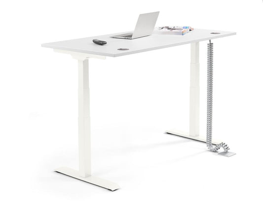 Elektrisch hoogte verstelbare zit-sta bureau FLEX MODUL, met onderstel wit