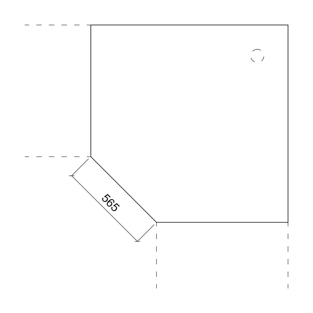 Verbindingselement voor bureau Comfort M, vierkant