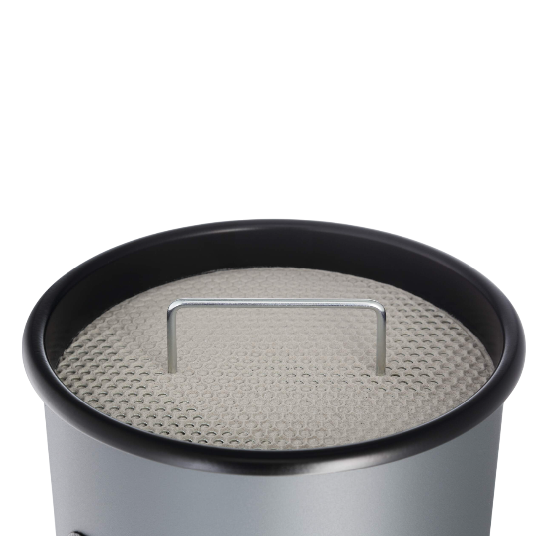 Afvalbak met asbak in roestvrij staal