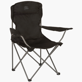 Kampeerstoel zwart