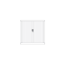 Roldeurkast H: 120 cm x Br: 120 cm x D: 43 cm (model Vinco)