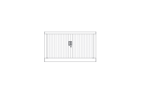 Roldeurkast H: 69,5 cm x Br: 120 cm x D: 43 cm (model Vinco)