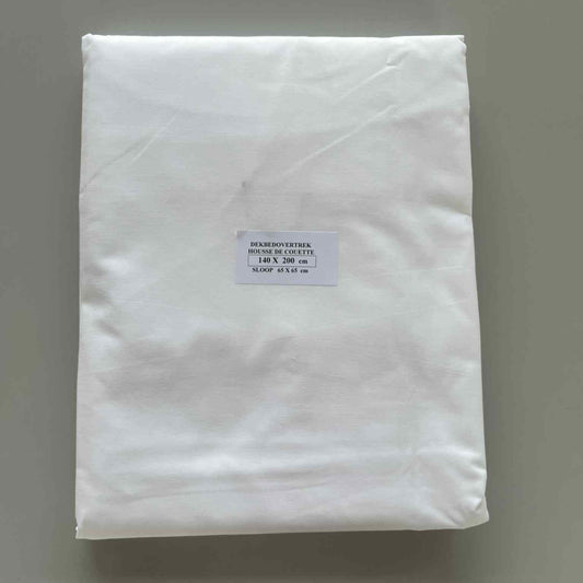Dekbedovertrek wit voor éénpersoonsbed