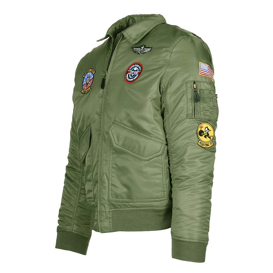 Kinder CWU flight jacket groen