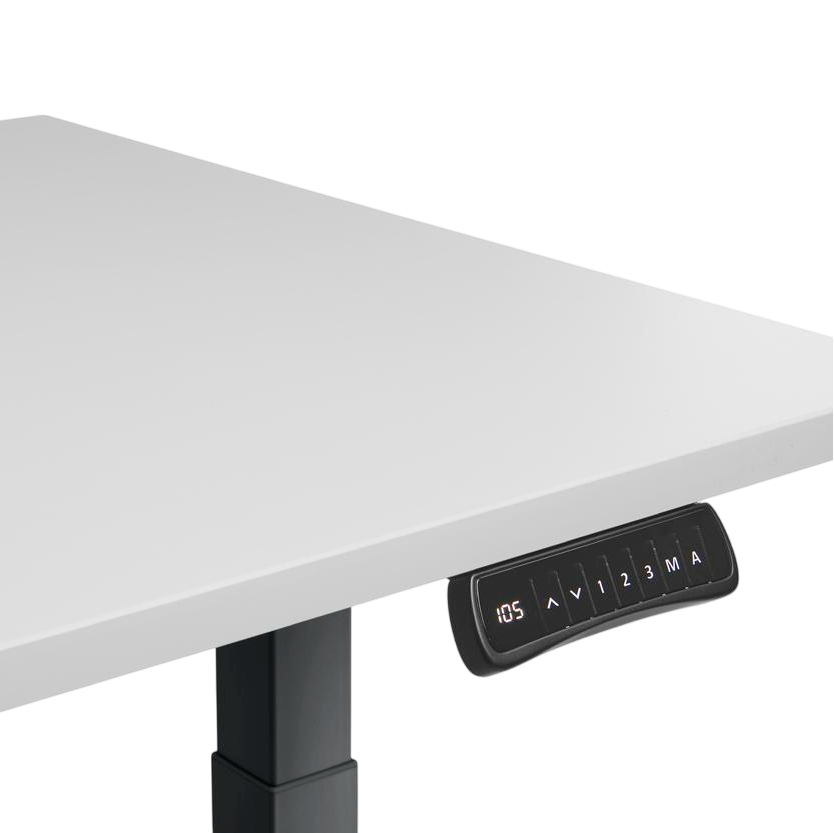 Elektrisch hoogte verstelbare zit-sta bureau FLEX MODUL, met onderstel zwart