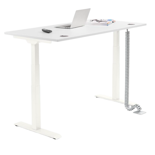 Elektrisch hoogte verstelbare zit-sta bureau FLEX MODUL, met onderstel wit