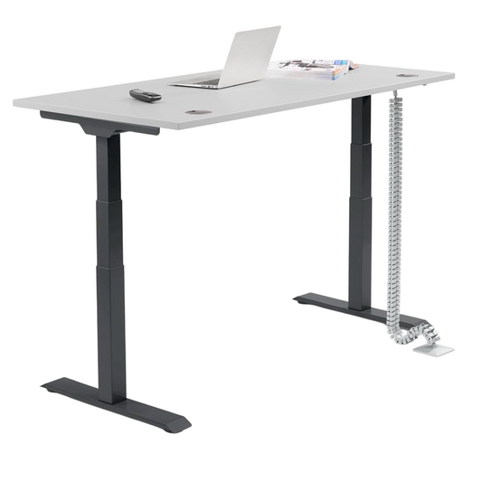 Elektrisch hoogte verstelbare zit-sta bureau FLEX MODUL, met onderstel zwart