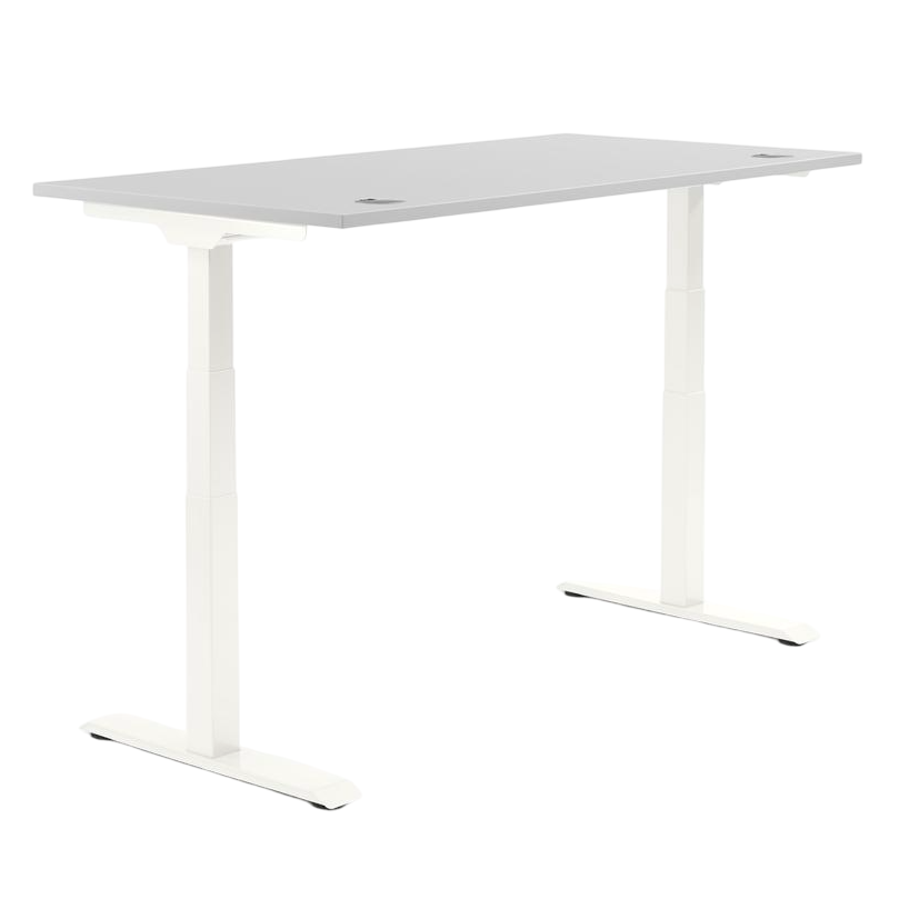 Elektrisch hoogte verstelbare zit-sta bureau FLEX MODUL, met onderstel wit