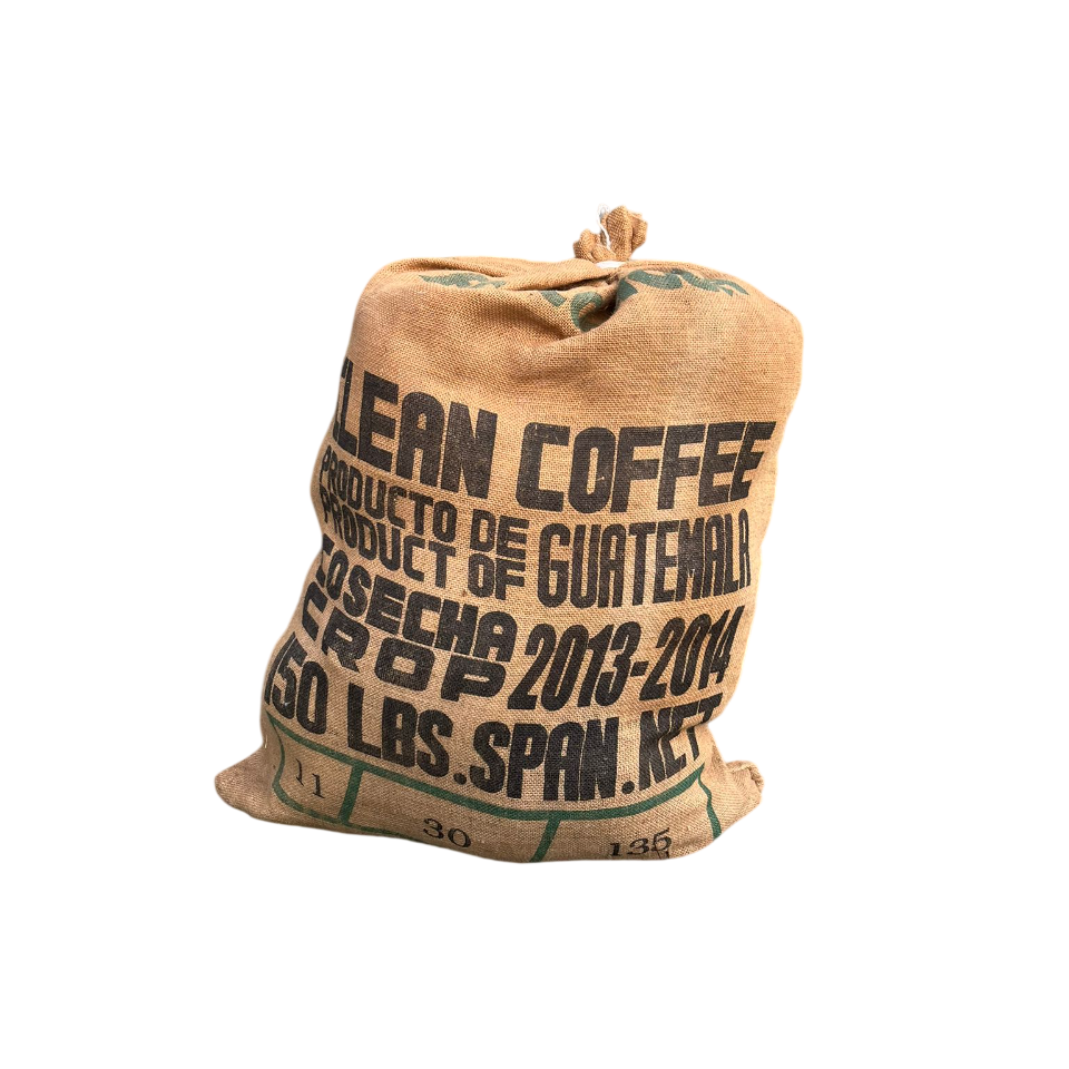 Tweedehandse koffiezak met bedrukking