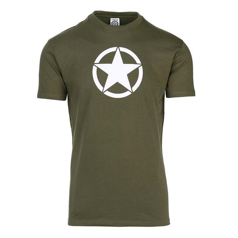 Groene T-shirt met witte ster