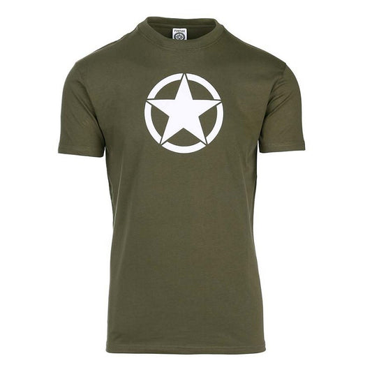 Groene T-shirt met witte ster