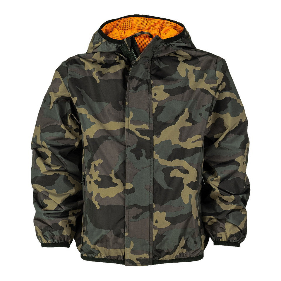Kinder regenjas camouflage