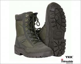 Sniperboots met zijrits - groen