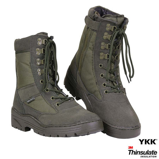 Sniperboots met zijrits - groen