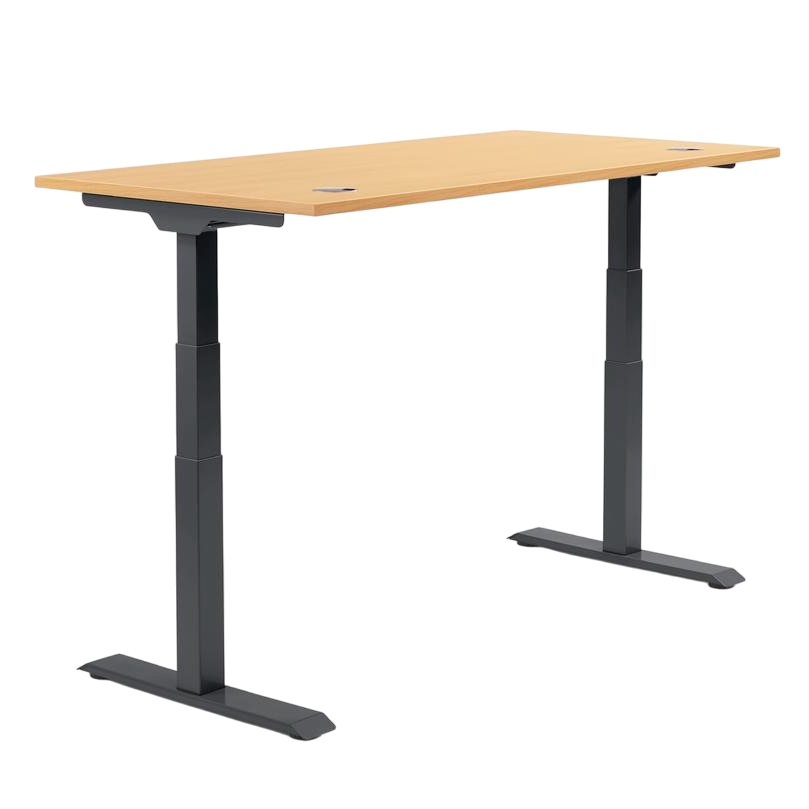 Elektrisch hoogte verstelbare zit-sta bureau FLEX MODUL, met onderstel zwart