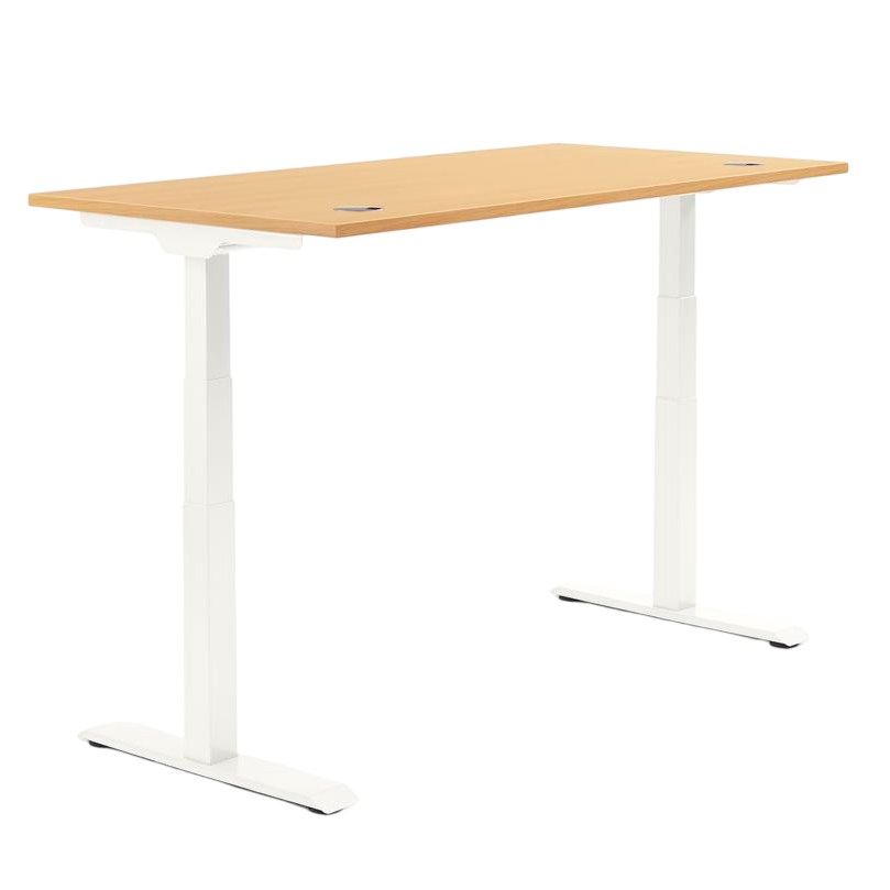 Elektrisch hoogte verstelbare zit-sta bureau FLEX MODUL, met onderstel wit
