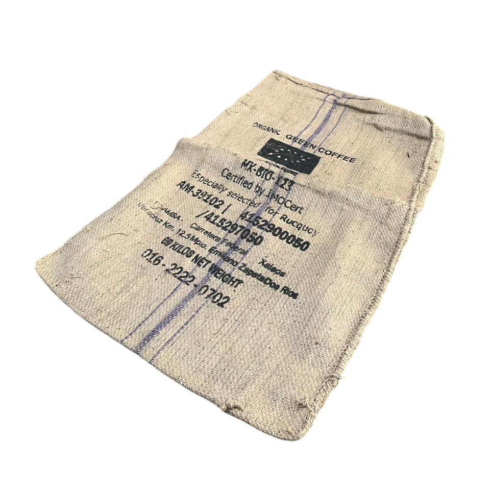 Tweedehandse koffiezak met bedrukking