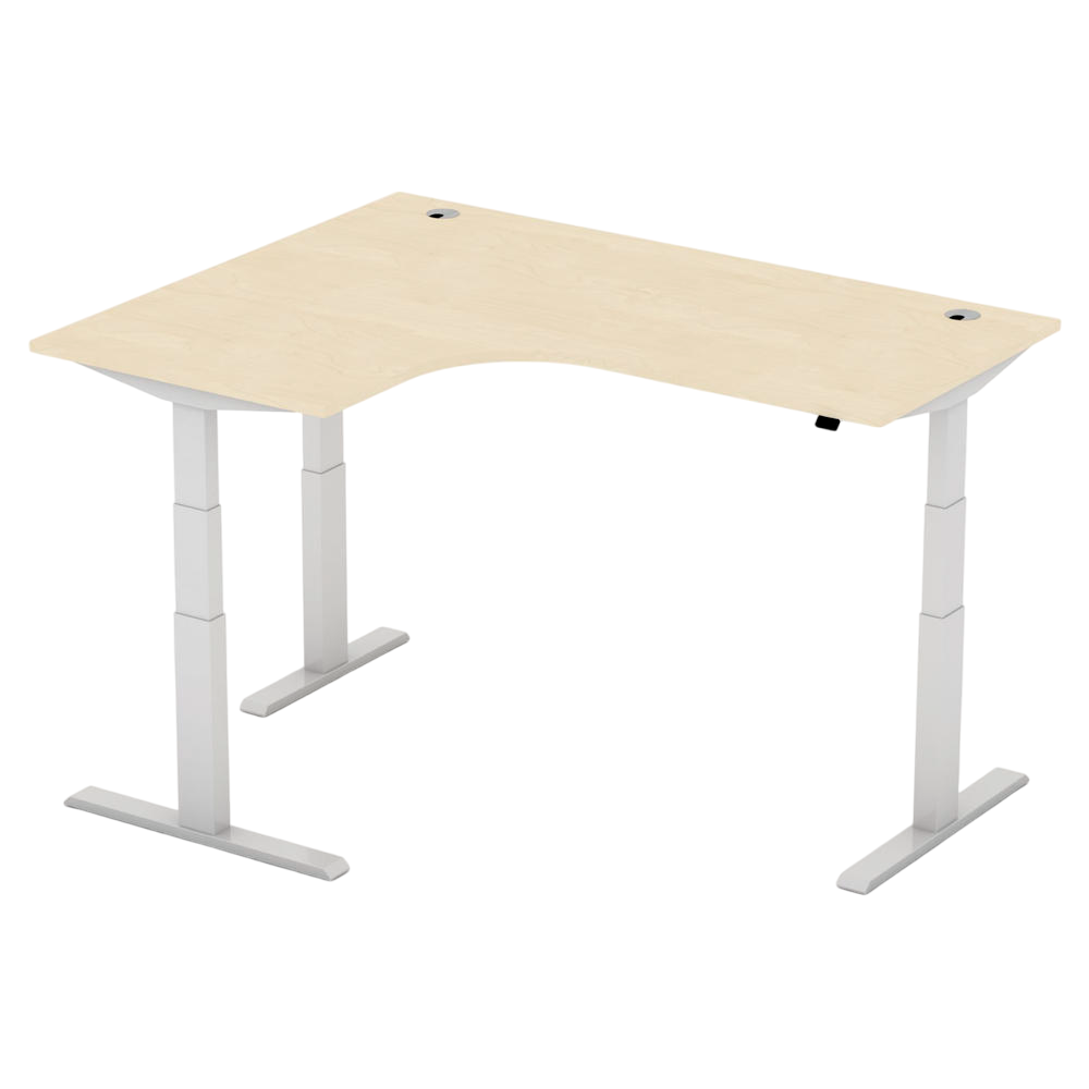 Elektrisch hoogte verstelbare zit-sta hoekbureau linkszijdig COMFORT