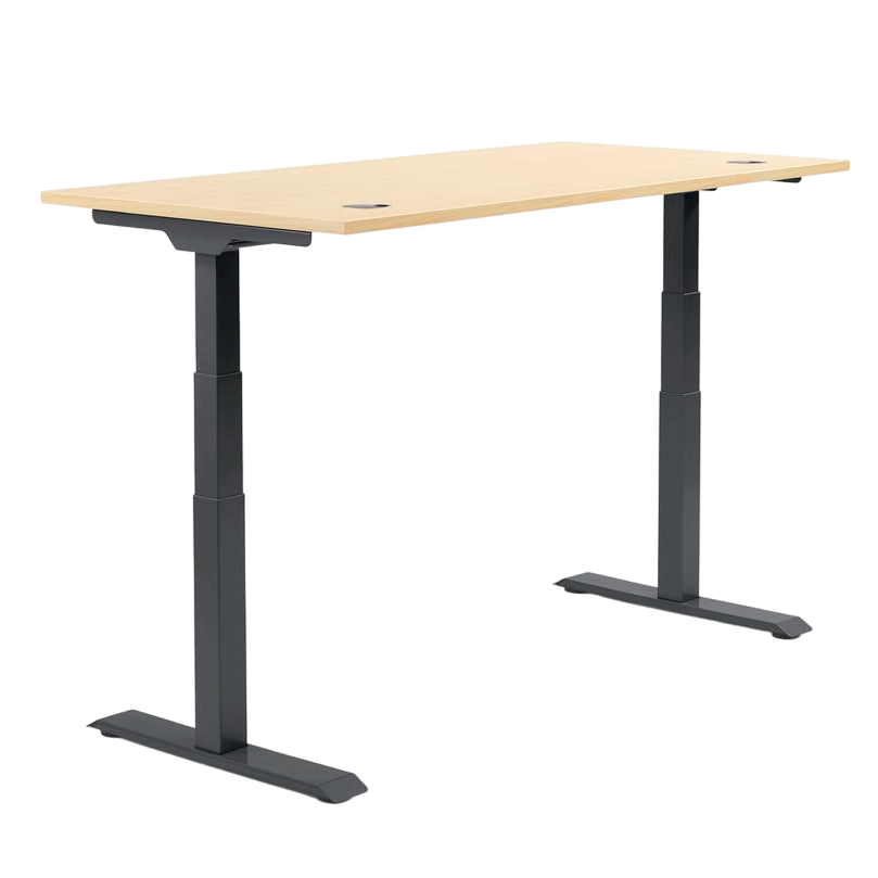Elektrisch hoogte verstelbare zit-sta bureau FLEX MODUL, met onderstel zwart