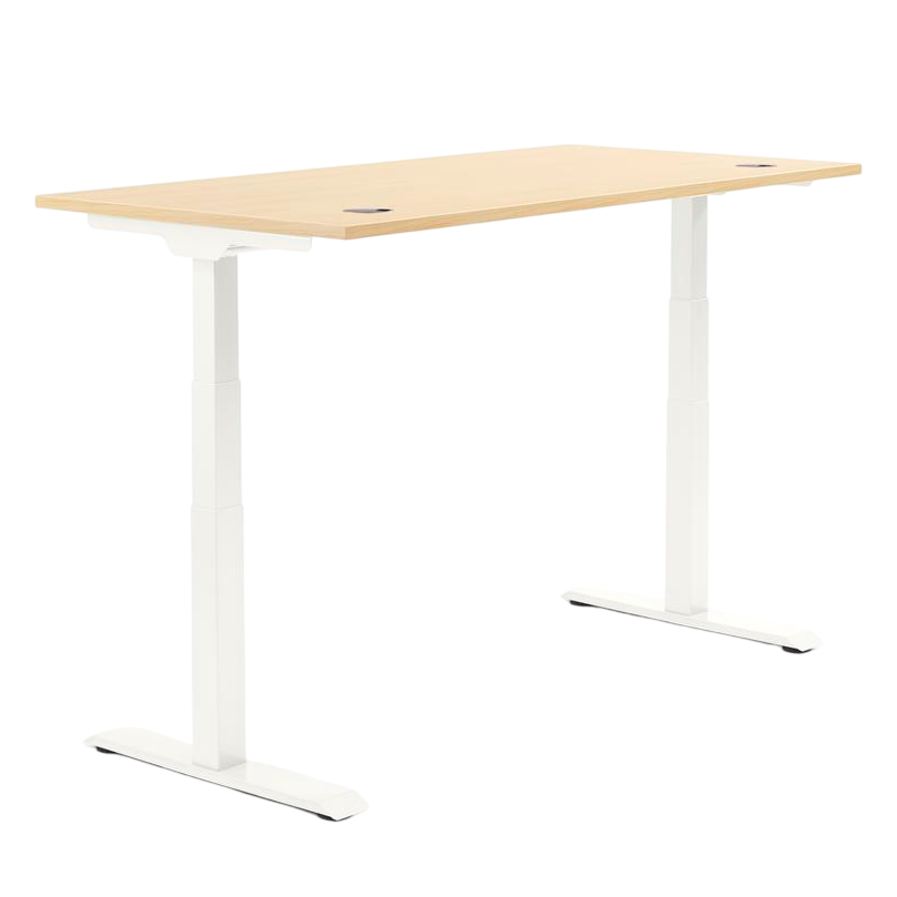 Elektrisch hoogte verstelbare zit-sta bureau FLEX MODUL, met onderstel wit