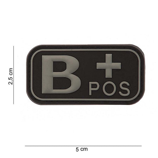 B+ embleem 3D PVC Zwart