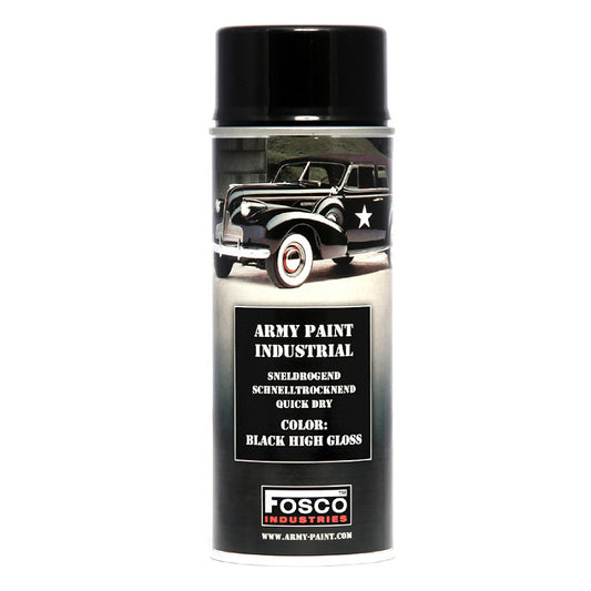 Spuitbus legerverf: BLACK HIGH GLOSS