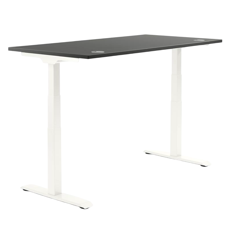 Elektrisch hoogte verstelbare zit-sta bureau FLEX MODUL, met onderstel wit