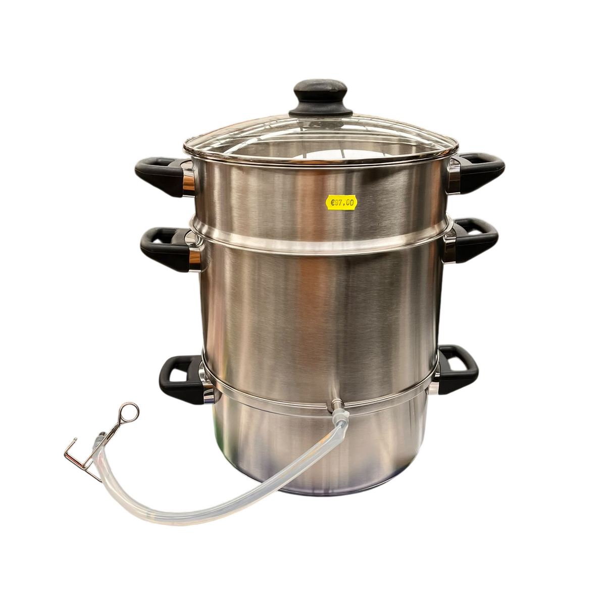 Ontsapper inox met glazen deksel