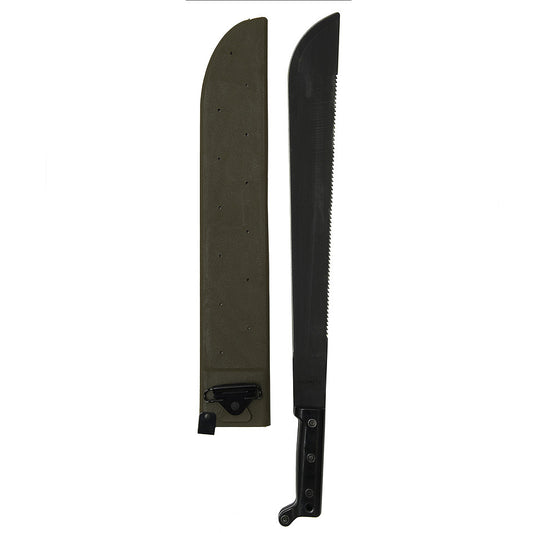 Kapmes met zaag en machete