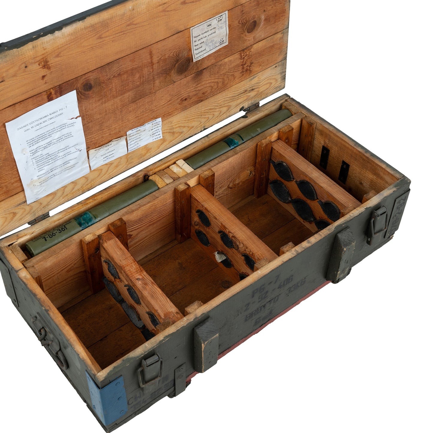 Houten legerkist 80 x 44 x 24 cm