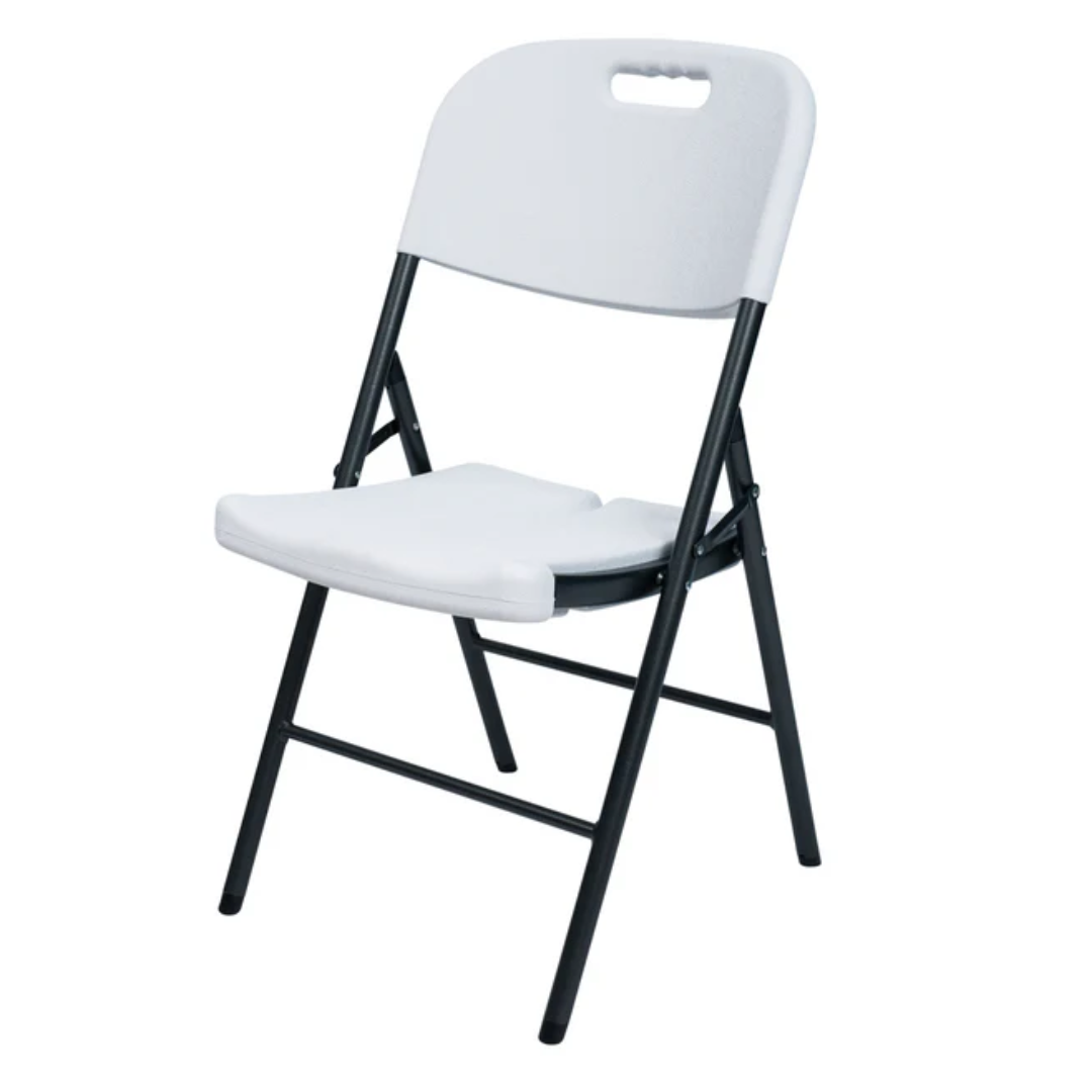 Plooistoel in witte kunststof