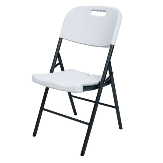Plooistoel in witte kunststof