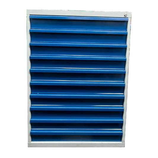 Industriële ladekast met 10 gelijke laden