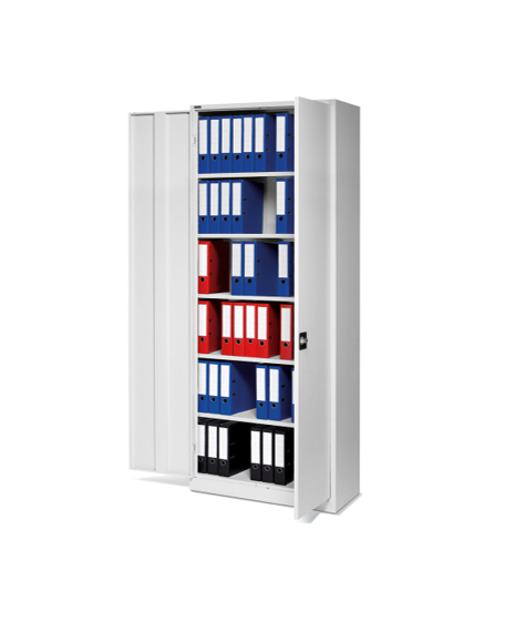 Metalen kast - H: 228 cm x Br: 92 cm x D: 42 cm